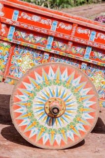 Decorative ox-cart, Costa Rica, Central America