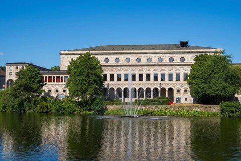 Civic hall an der Ruhr, Mülheim an der Ruhr, Rurgebiet, North Rhine-Westphalia, Germany