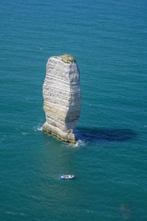 Aiguille de Belval, hike from Etretat to Yport along the chalk cliff coast, Département