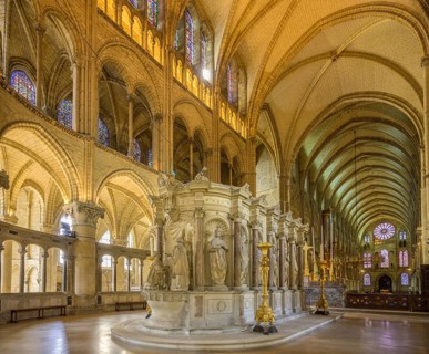 The reconstructed tomb of St Remigius, Abbey of Saint Remi, Reims, Marne, France