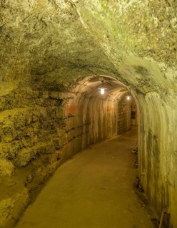 Corridor in the Fort de Vaux from the 1st World War, Douaumont, Département Meuse, France