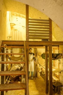Military hospital in Fort de Vaux from the 1st World War, Douaumont, Département Meuse, France