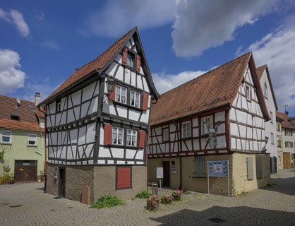Smallest half-timbered house - Haus Kickelhain, Mosbach, Baden-Württemberg, Germany