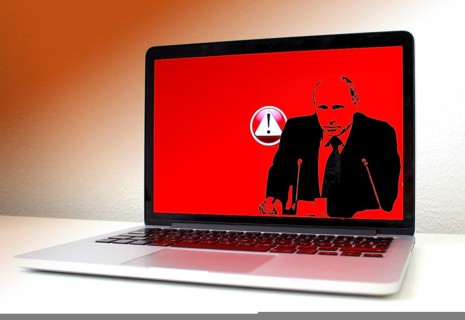 Symbolic image, Putin and Ukraine war, Russian drones over EU, sabotage by Russia, cybercrime,