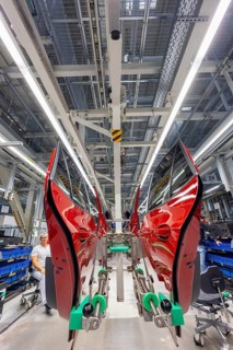 Electric car production in the assembly halls of VW in Zwickau, Zwickau, Saxony, Germany