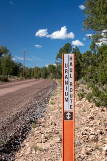 Tusayan, Arizona - A uranium haul route at Energy Fuels' controversial Pinyon Plain uranium mine,