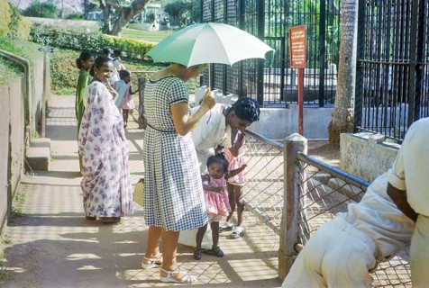 Baby shocked to see white Caucasian woman at zoo, Colombo, Sri Lanka, South Asia, Indian