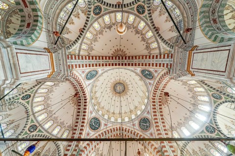 Dome of the Fatih Mosque in Fatih, Istanbul, Turkey