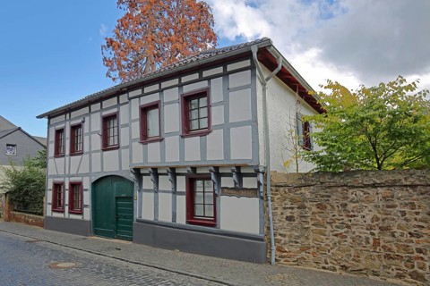 Historic half-timbered house built in 1555, Langenhecke, Bad Münstereifel, Ahrgebirge, Eifel, North