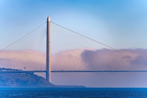 The Yavuz Sultan Selim Bridge over the Bosporus near Istanbul, Turkey