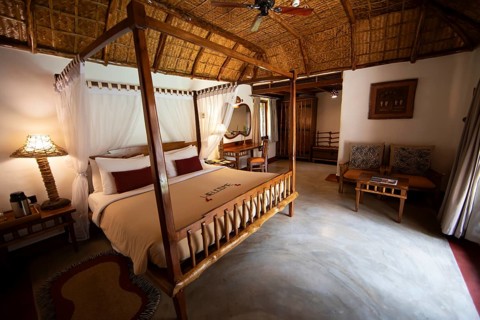 Tourist lodge, interior view, Kabini, Karnataka, India