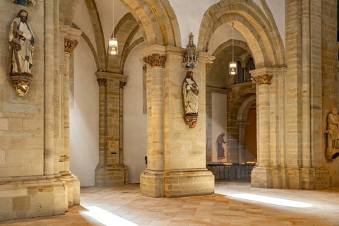 Interior of St Peter's Cathedral in Osnabrück, Lower Saxony, Germany