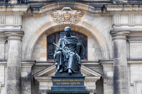Monument to Friedrich August the Just, Schlossplatz, Old Town, Dresden, Saxony, Germany