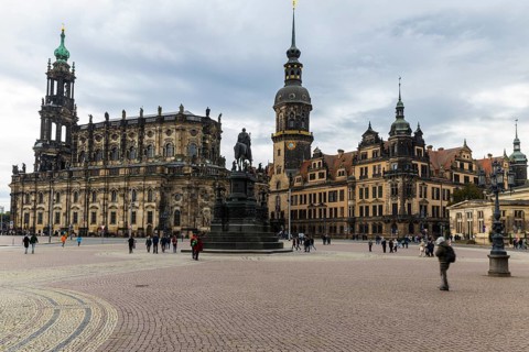 King John Monument on Theatre Square, Sanctissimae Trinitatis Cathedral, Royal Palace, Old Town,