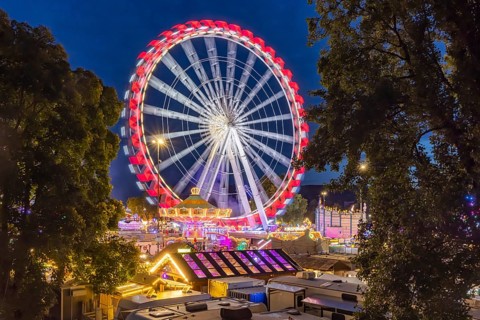 Folk festival in Stuttgart. The 178th Cannstatter Volksfest on the Wasen is one of the most