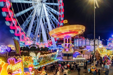 Folk festival in Stuttgart. The 178th Cannstatter Volksfest on the Wasen is one of the most
