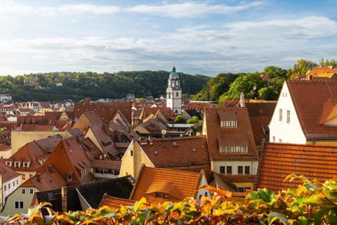 View of the old town, Church of Our Lady, Meissen, Saxony, Germany