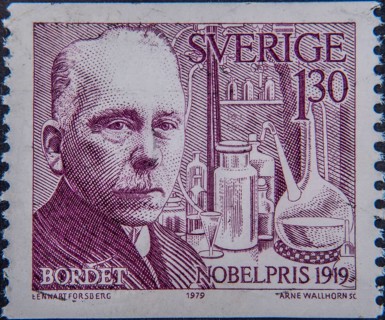 Jules Bordet (1870-1961) was a Belgian microbiologist and immunologist. In 1919 he received the