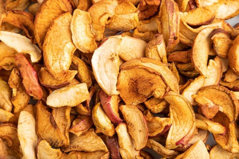 Dried Apples, texture, Top view, close up, flat lay. healthy food, minimalism. sweet