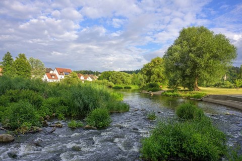 Fluss Naab, Kallmünz, Bayern, Deutschland