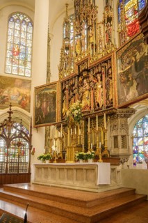 Hochaltar Stadtpfarrkirche St.Jakob, Straubing, Bayern, Deutschland