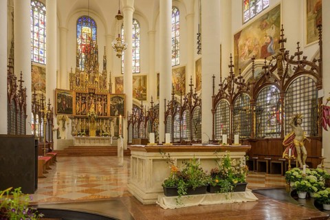 Hochaltar Stadtpfarrkirche St.Jakob, Straubing, Bayern, Deutschland