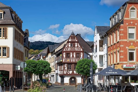Die Altstadt von Kirn, einer Gemeinde im Landkreis Bad Kreuznach. Kirn, Rheinland-Pfalz,