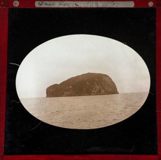 Magic Lantern slide of Bass Rock, Firth of Forth, Scotland, late 1800s c 1900