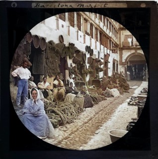 'Espartería en Almería' 1890 photographers Hermenegildo Otero and Miguel Aguirre, circular magic