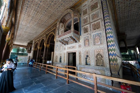 Daria Daulat Bagh or Tipu Sultan's Summer Palace, interior view, Srirangapatna, Karnataka, India