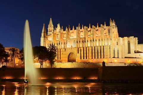La Seu Cathedral or Cathedral of St Mary, Palma de Majorca, Majorca, Balearic Islands, Spain