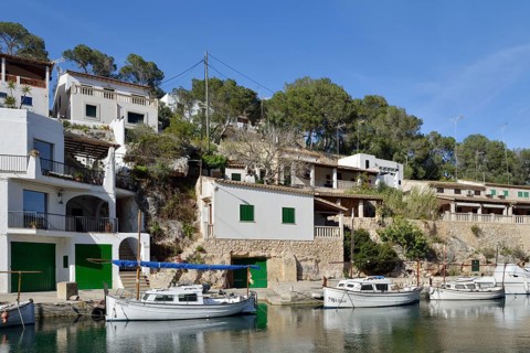 Boats in the fishing harbour of Cala Figuera, Majorca, Balearic Islands, Spain