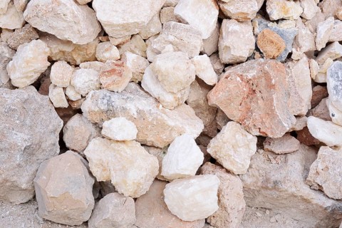 Alabaster stones, cairn, Egypt