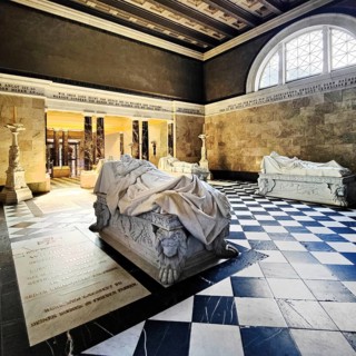 Charlottenburg Mausoleum with the marble sarcophagi of Emperor Wilhelm I and Queen Luise,