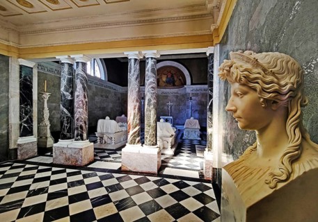 Charlottenburg Mausoleum with sarcophagus monuments, Charlottenburg Palace, Berlin, Germany