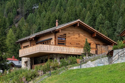 Chalet timber construction, Arosa, Graubünden, Switzerland