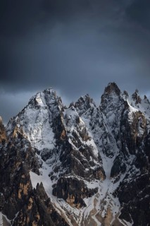 View of the local mountains of San Candido, Haunold, Birkenkofel, Haunold Group, Sesto Dolomites,