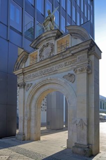 St Catherine's Portal built in 1668 with patron saint Catherine of Alexandria, Alexandria, historic