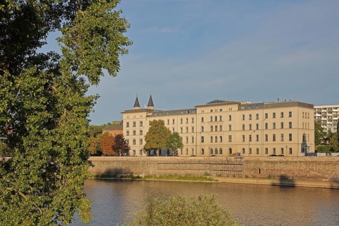 Vitanas Dementia Centre, retirement home, hospital, Elbufer, Elbe, Magdeburg, Saxony-Anhalt,
