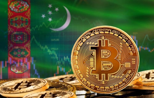 Investors in cryptocurrency and Blockchain Technology in Turkmenistan, Concept. Bitcoin with