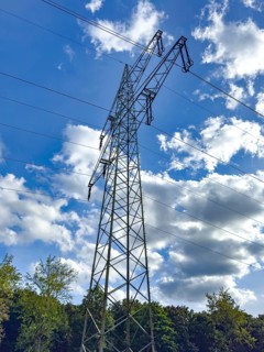 Large tall overhead line mast High-voltage mast Electricity mast Support mast Suspension of
