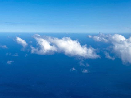 White Cirrocumuluswoken Cirrocumulus at high altitude high clouds over the sea, international