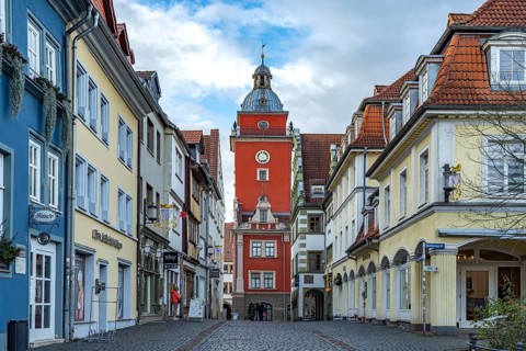 Old town hall and old town centre of Gotha, Thuringia, Germany