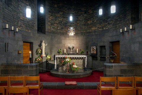 Our Lady of Beauraing, Notre-Dame de Beauraing sanctuary chapel of place of pilgrimage and Marian