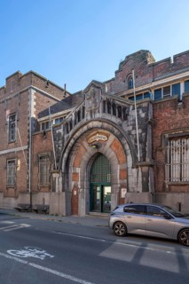 Dendermonde Prison, 19th century detention center and penitentiary in neo-Tudor style in the city