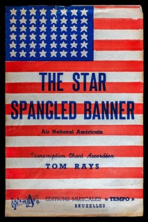 Booklet with transcription of the The Star Spangled Banner, national anthem of the United States,