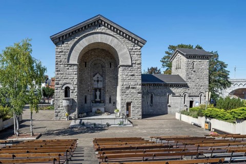 Our Lady of Beauraing, Notre-Dame de Beauraing sanctuary chapel of place of pilgrimage and Marian