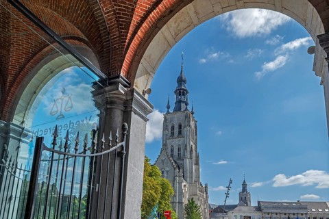 14th century Onze-Lieve-Vrouw-ten-Poelkerk, Brabantine Gothic Church of Our Lady ten Poel in the