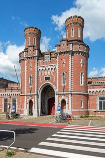 Centrale gevangenis van Leuven, 1860 central prison, penitentiary in the city Louvain in Neo-Tudor