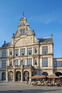 NTGent, Nederlands Toneel Gent, theatre company at the Sint-Baafsplein, St Bavo Square in the